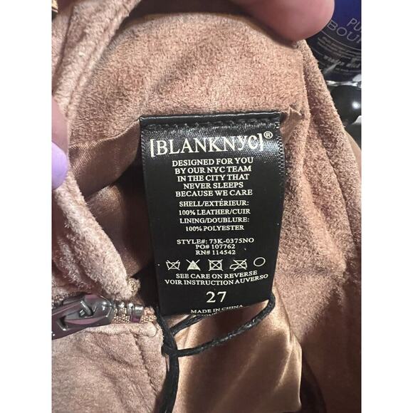 Blank NYC Womens Skirt Brown 100% Leather Size 27 NWT - Picture 8 of 10